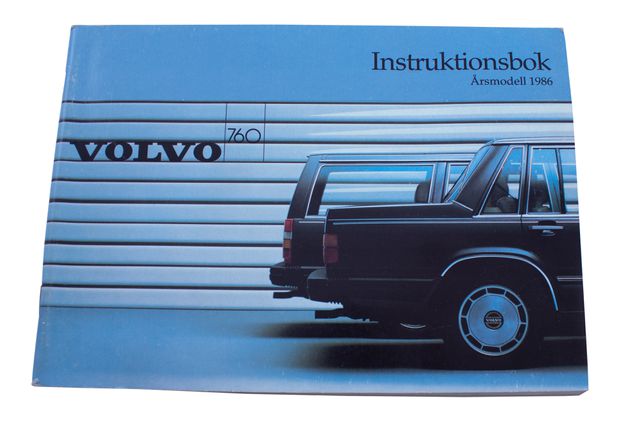 Instruktionsbok Volvo 760 1986 i gruppen Utfrsljning / Litteratur hos VP Autoparts AB (IB760-1986)