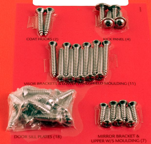 Interior screw kit Mustang 67-68 CV in the group Ford/Mercury / Ford Mustang 65-73 / Interior / Hardware interior / Interior hardware 67-68 at VP Autoparts AB (ITS-67-CV)