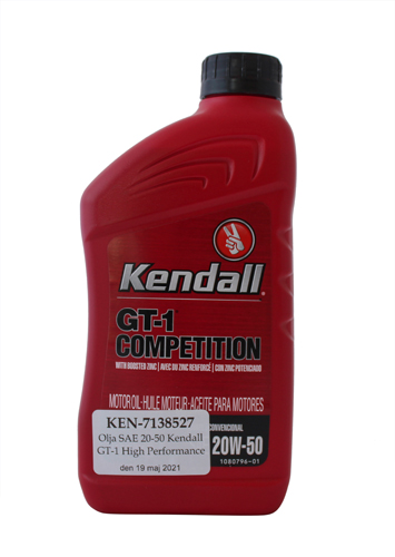 Oil SAE 20-50 Kendall GT-1 Hi Performanc in the group  /  / Oil & oil filters at VP Autoparts AB (KEN-7138527)