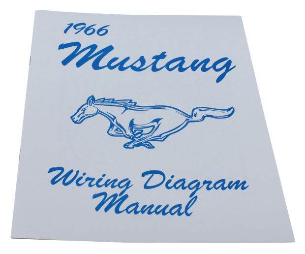 Elschema Mustang 1966 i gruppen Ford/Mercury / Ford Mustang 65-73 / Elsystem/belysning / Kablage/ledningar/elscheman / Litteratur elsystem Mustang 65-73 hos VP Autoparts AB (MP0002)