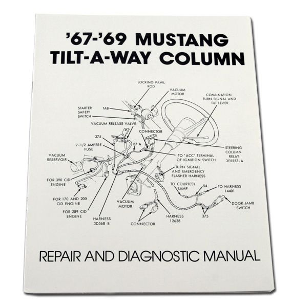 Manual Tilt-a-way ratt Mustang 67-69 i gruppen Tillbehr / Litteratur / Handbcker/Manualer Ford/Mercury hos VP Autoparts AB (MP0310)