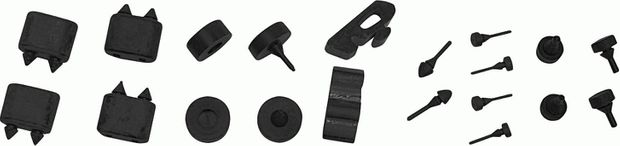 68 Camaro RS Rubber Stopper Kit in the group General Motors / Camaro/Firebird 67-81 / Body / Rubber/weather stripping / Rubber gaskets/bumps Camaro 67-69 at VP Autoparts AB (OER-K88064)