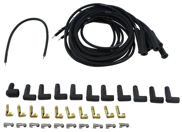 Ignition cable kit Ford V8 Pertr.black in the group Ford/Mercury / Ford Mustang 65-73 / Electrical components/lights / Ignition system / Spark plugs/ignition wires Mustang 65-73 at VP Autoparts AB (PX808280)