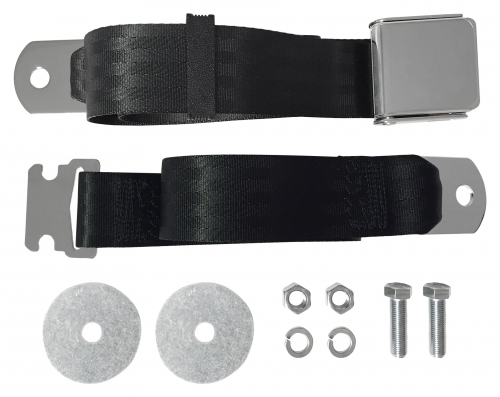 Seat Belt Aftermarket Black in the group Ford/Mercury / Ford Mustang 65-73 / Interior / Seat belts / Seat belts 2-point at VP Autoparts AB (SB-BK)
