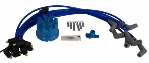 Spark Plug Wire Kit W/cap & Rotor Blue in the group Ford/Mercury / Ford Mustang 65-73 / Electrical components/lights / Ignition system / Spark plugs/ignition wires Mustang 65-73 at VP Autoparts AB (SUM-867805CR)