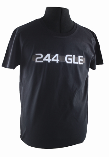T-shirt svart 244 GLE emblem i gruppen Tillbehr / T-shirts / T-shirts 240/260 hos VP Autoparts AB (VP-TSBK17)