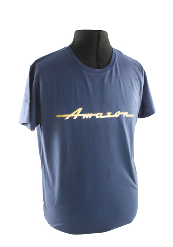T-shirt blue Amazon emblem  in the group Accessories / T-shirts / T-shirts Amazon at VP Autoparts AB (VP-TSBL11)