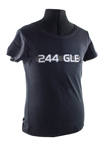 T-shirt dam svart 244 GLE emblem i gruppen Tillbehr / T-shirts / T-shirts 240/260 hos VP Autoparts AB (VP-TSWBK17)