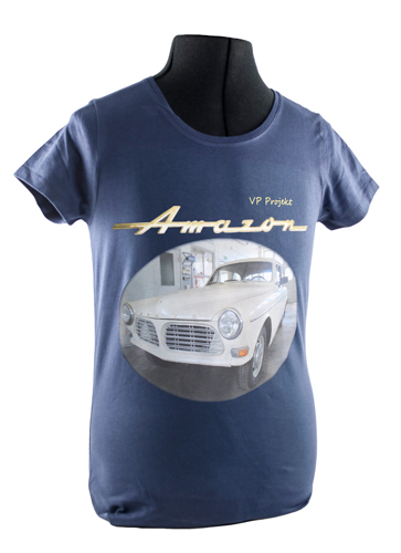 T-shirt woman blue 122 project car in the group Accessories / T-shirts / T-shirts Amazon at VP Autoparts AB (VP-TSWBL12)