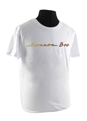 T-shirt vit Amazon/B18 emblem i gruppen Tillbehr / T-shirts / T-shirts Amazon hos VP Autoparts AB (VP-TSWT23)