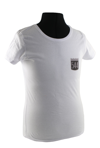 T-shirt woman white 544 badge  in the group Accessories / T-shirts / T-shirts PV/Duett at VP Autoparts AB (VP-TSWWT09)