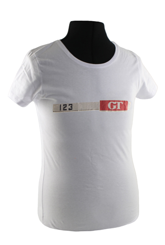 T-shirt woman white 123GT badge  in the group Accessories / T-shirts / T-shirts Amazon at VP Autoparts AB (VP-TSWWT10)