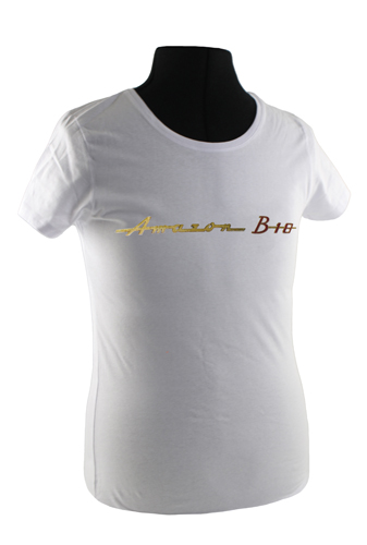 T-shirt dam vit Amazon/B18 emblem i gruppen Tillbehr / T-shirts / T-shirts Amazon hos VP Autoparts AB (VP-TSWWT23)