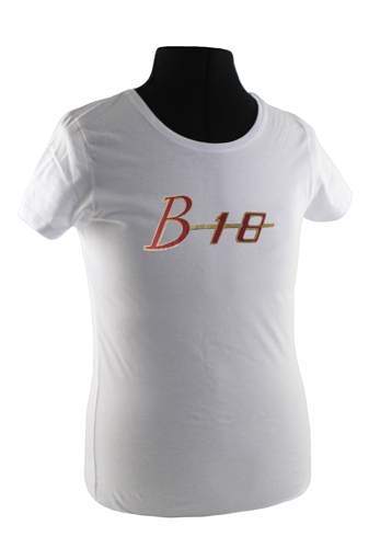 T-shirt dam vit B18 emblem i gruppen Tillbehr / T-shirts / T-shirts 140/164 hos VP Autoparts AB (VP-TSWWT24)