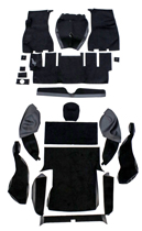 Mattsats 1800ES svart textil