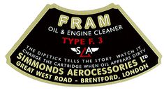 Decal Oil filter B4B "Fram"