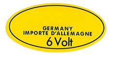 Decal Ignition Bosch 6v B16 yellow