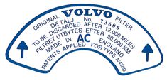 Decal Air filter Volvo B18 sport (73606)