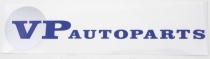 Dekal "VP-Autoparts" bl/vit 300x75 mm