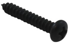 Skruv #8 x 1" phillips svart oxiderad