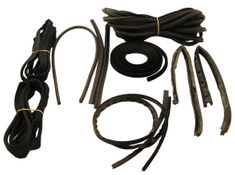 Gummi och styrlistsats Duett med svarta textillister