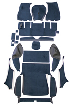 Mattsats 1800ES bl/svart textil