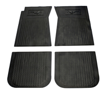 Matta Tillbehr Mustang 65-73 svart gummi