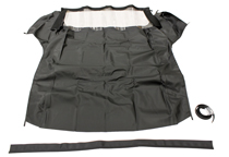 Cabtop 64-66 med plastruta svart