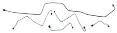 Front brake line kit Mustang 67 w/power