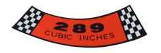 Air cleaner decal 64-66 289-2V