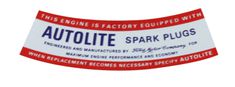 Dekal Luftfilter Autolite spark plug 62-68