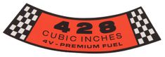 Decal Air filter Ford 428 4V 1968