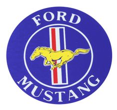 Decal Mustang circle 3"