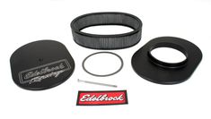 Luftrenare Edelbrock oval, svart