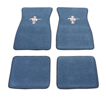 Carpet set 4pc textile  w. logo blue 64-