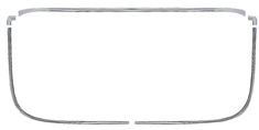 Rear window molding set Camaro 70-74 alu