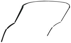 Gummilistsats Topp 67-69 Camaro/F-bird CV