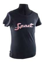 T-shirt dam svart Sport