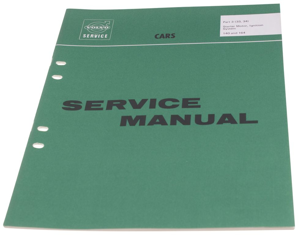Verkstadsbok Startmotor 140/164 Engelska