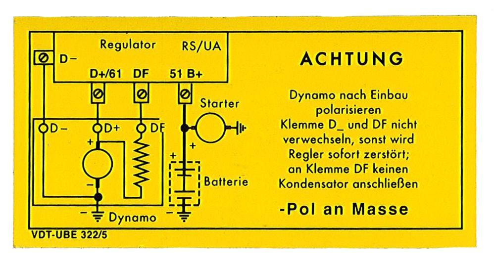 Dekal laddningsrel� 6V