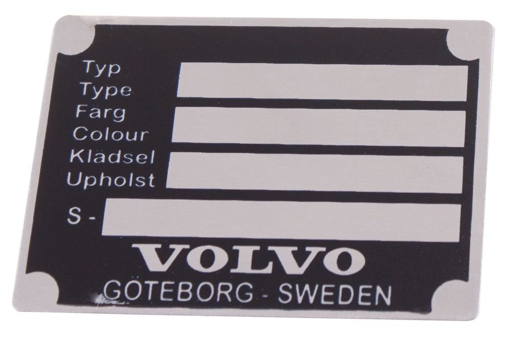 Identification plate 210/120/P18/140/164