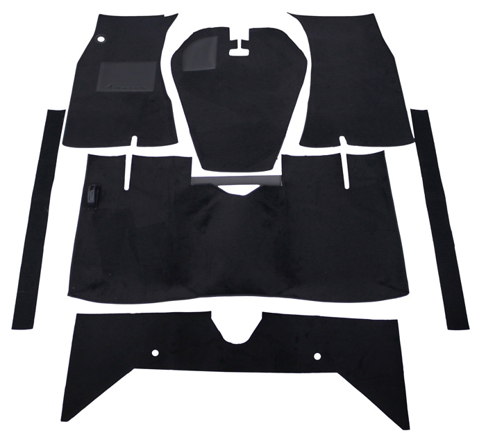 Carpet kit Volvo 122 black 65-70 w. BW35