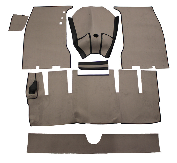 Mattsats P1800 61-62 gr�beige textil med filt