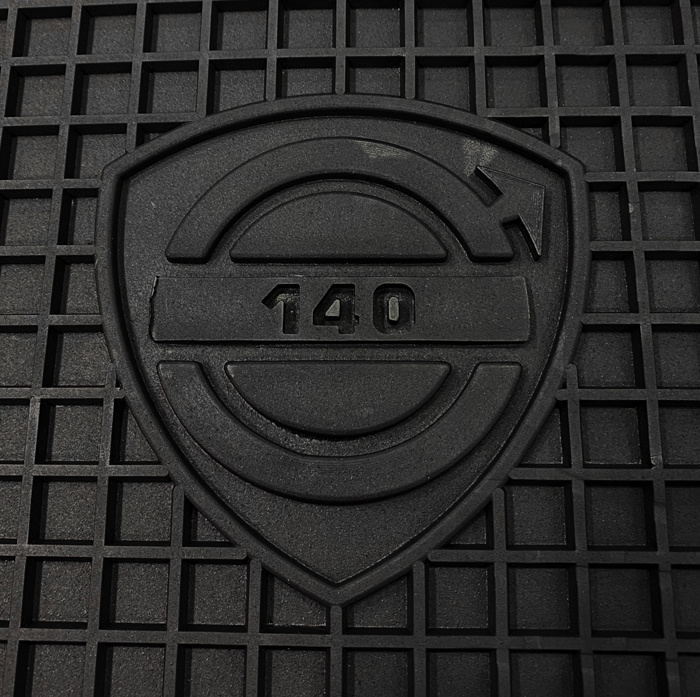 Accessory rubber mats 140 1967-71 black