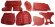 Upholstery set 1800 ES bright red