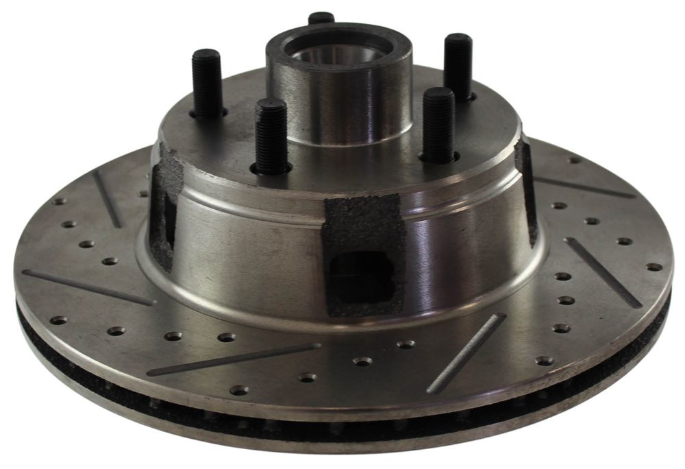 Bromsskiva Mustang 65-67 Slitsad/borrad v�nster