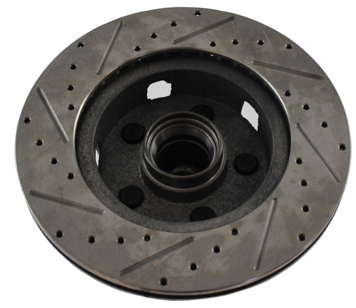 Brake rotor Must.65-7 drilled/slotted RH