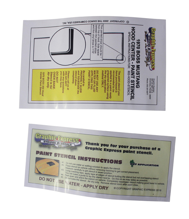 Stripesats Mustang 1970 302 Boss Huvmall lackering