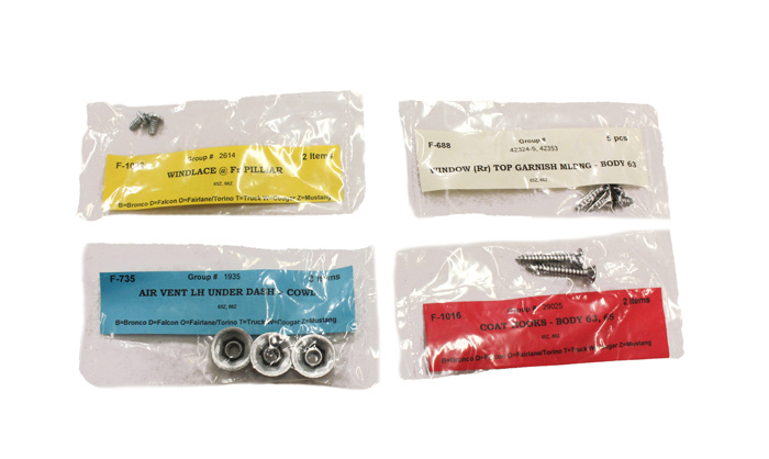 Installation kit 65-66 FB/Std upholstery