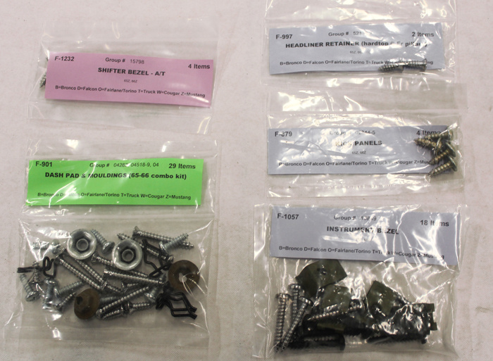 Installation kit 65-66 CP/Std upholstery